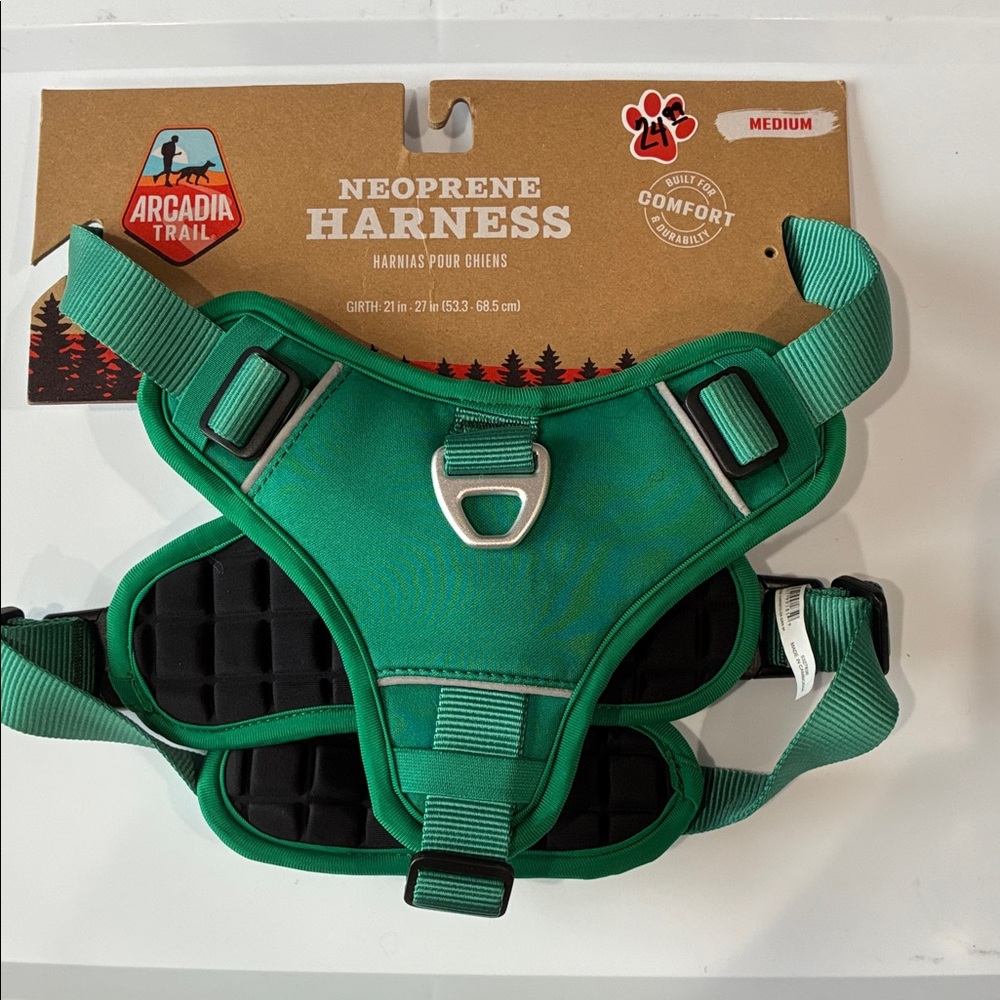 Arcadia Trail Green Neoprene Dog Harness